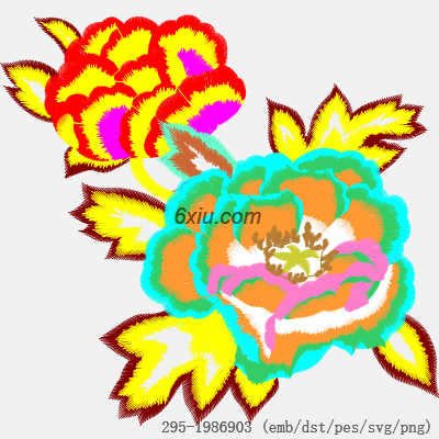 svg矢量绣花图下载
