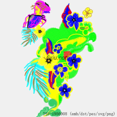 svg矢量绣花图下载