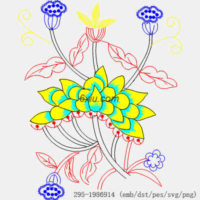 svg矢量绣花图下载