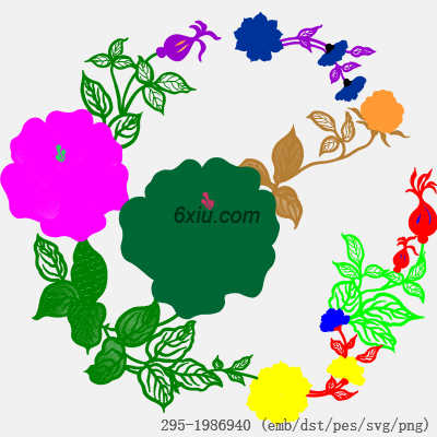 svg矢量绣花图下载