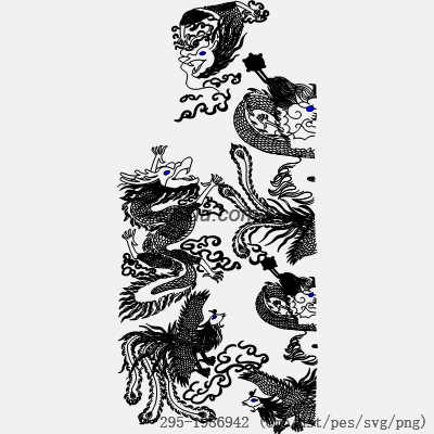 svg矢量绣花图下载