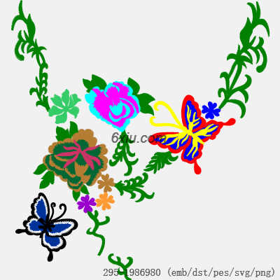 svg矢量绣花图下载