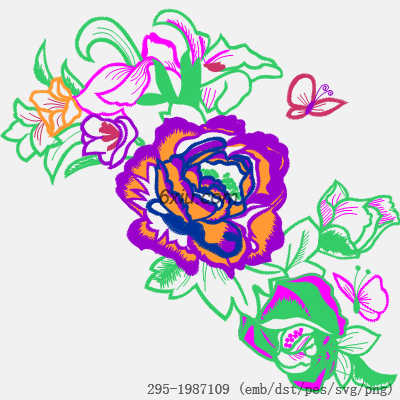svg矢量绣花图下载