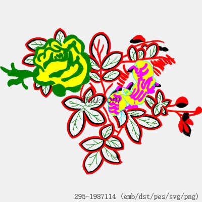 svg矢量绣花图下载