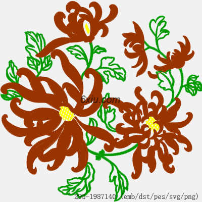 svg矢量绣花图下载