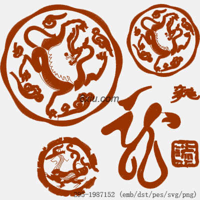 svg矢量绣花图下载