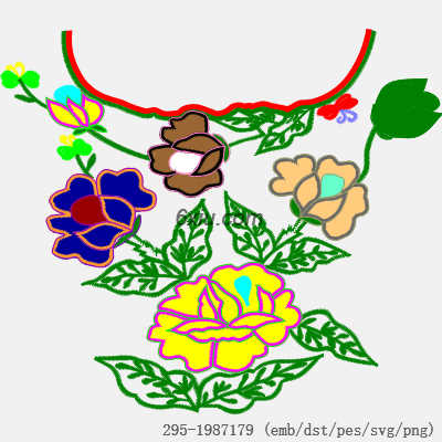 svg矢量绣花图下载
