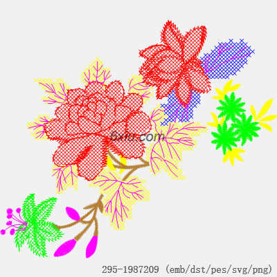 svg矢量绣花图下载
