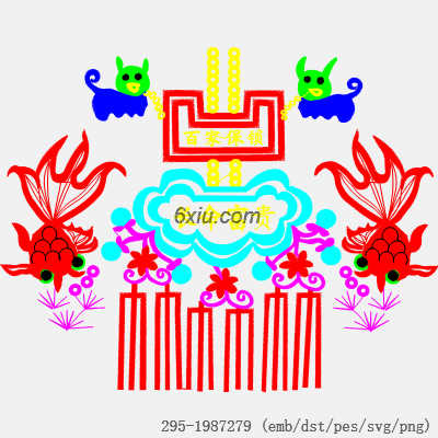 svg矢量绣花图下载