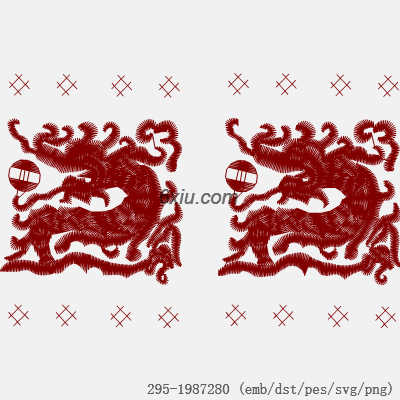 svg矢量绣花图下载