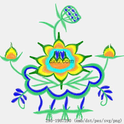 svg矢量绣花图下载