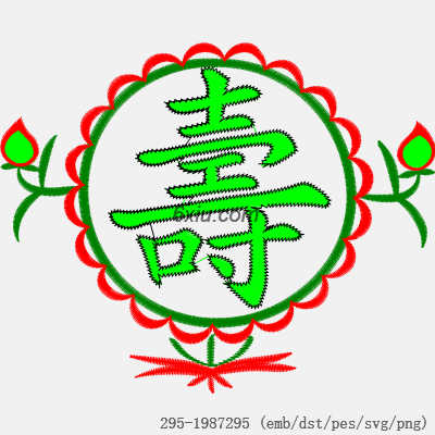 svg矢量绣花图下载