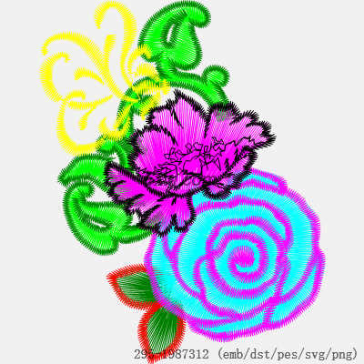 svg矢量绣花图下载