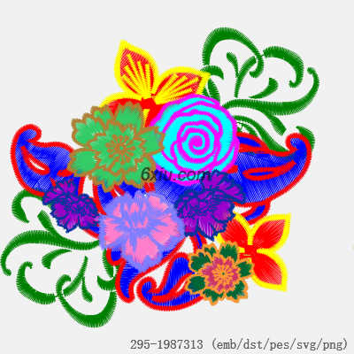 svg矢量绣花图下载