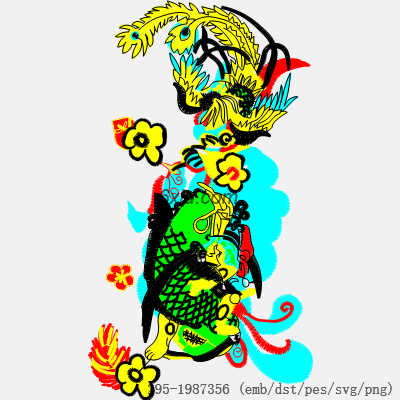 svg矢量绣花图下载