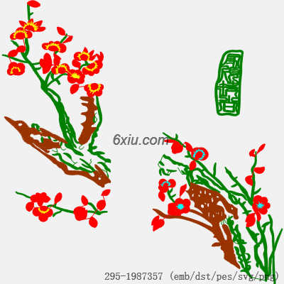 svg矢量绣花图下载