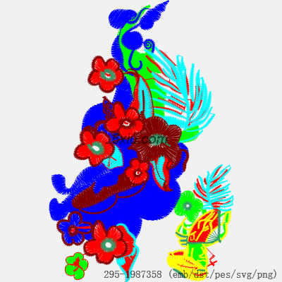 svg矢量绣花图下载