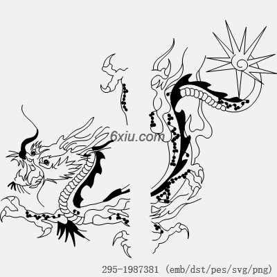 svg矢量绣花图下载