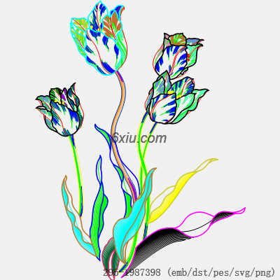 svg矢量绣花图下载