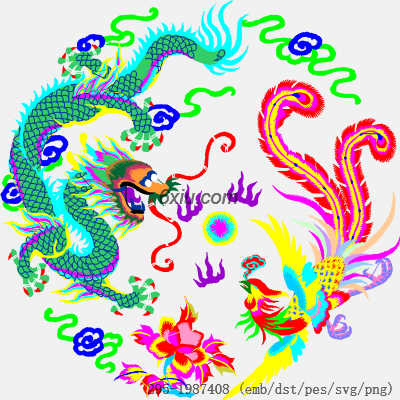svg矢量绣花图下载