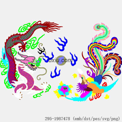 svg矢量绣花图下载