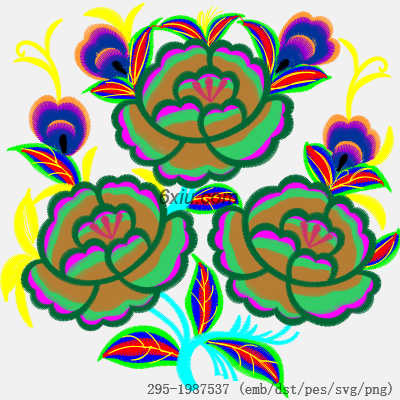 svg矢量绣花图下载