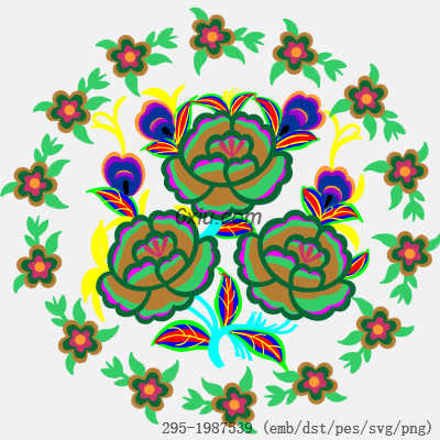 svg矢量绣花图下载