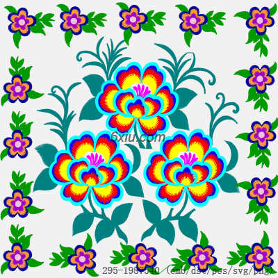 svg矢量绣花图下载