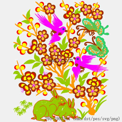 svg矢量绣花图下载