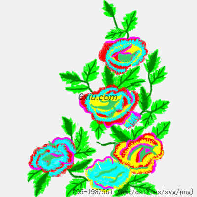 svg矢量绣花图下载