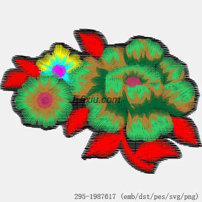 svg矢量绣花图下载