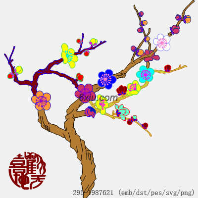 svg矢量绣花图下载