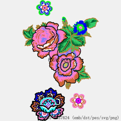 svg矢量绣花图下载