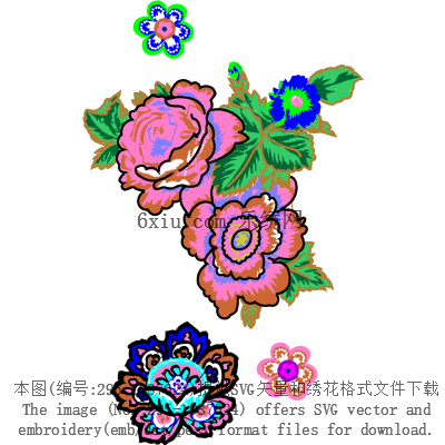 svg矢量绣花图下载