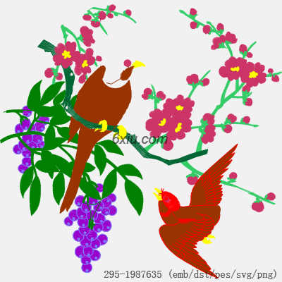 svg矢量绣花图下载