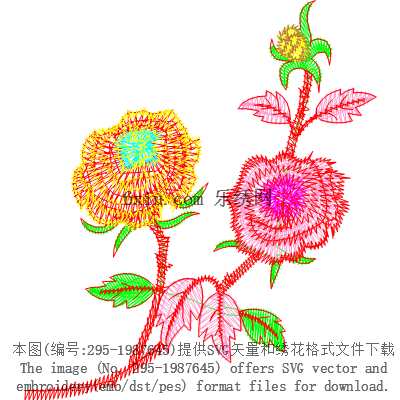svg矢量绣花图下载