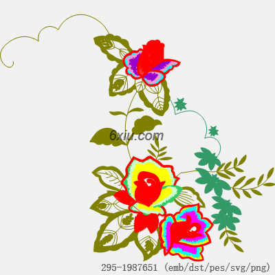svg矢量绣花图下载