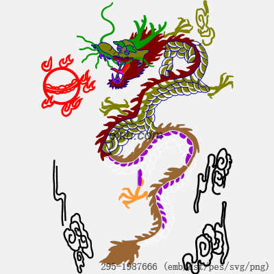 svg矢量绣花图下载