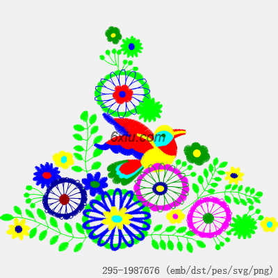 svg矢量绣花图下载