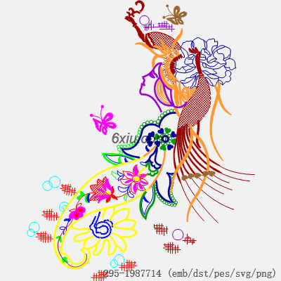 svg矢量绣花图下载