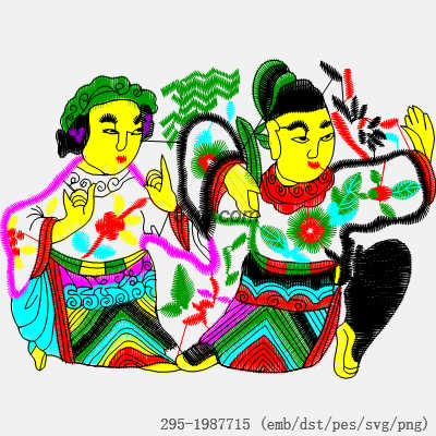 svg矢量绣花图下载