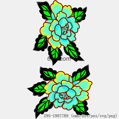 svg矢量绣花图下载
