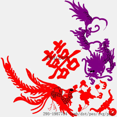 svg矢量绣花图下载