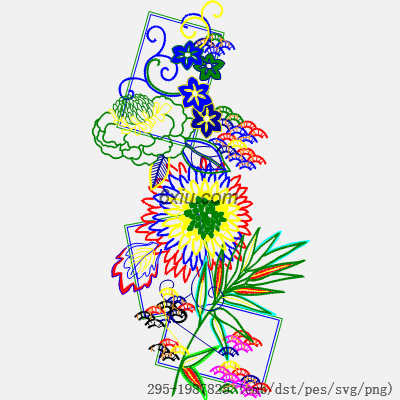svg矢量绣花图下载