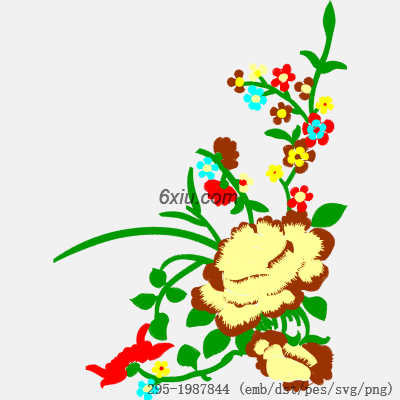 svg矢量绣花图下载