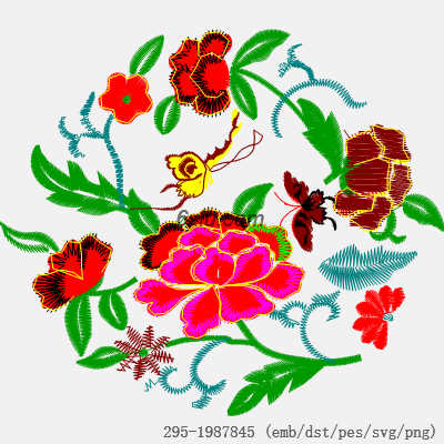 svg矢量绣花图下载