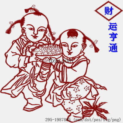 svg矢量绣花图下载