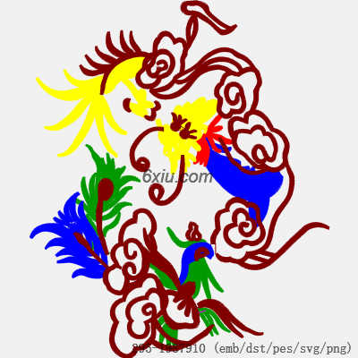 svg矢量绣花图下载