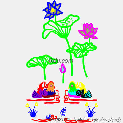 svg矢量绣花图下载
