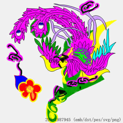 svg矢量绣花图下载